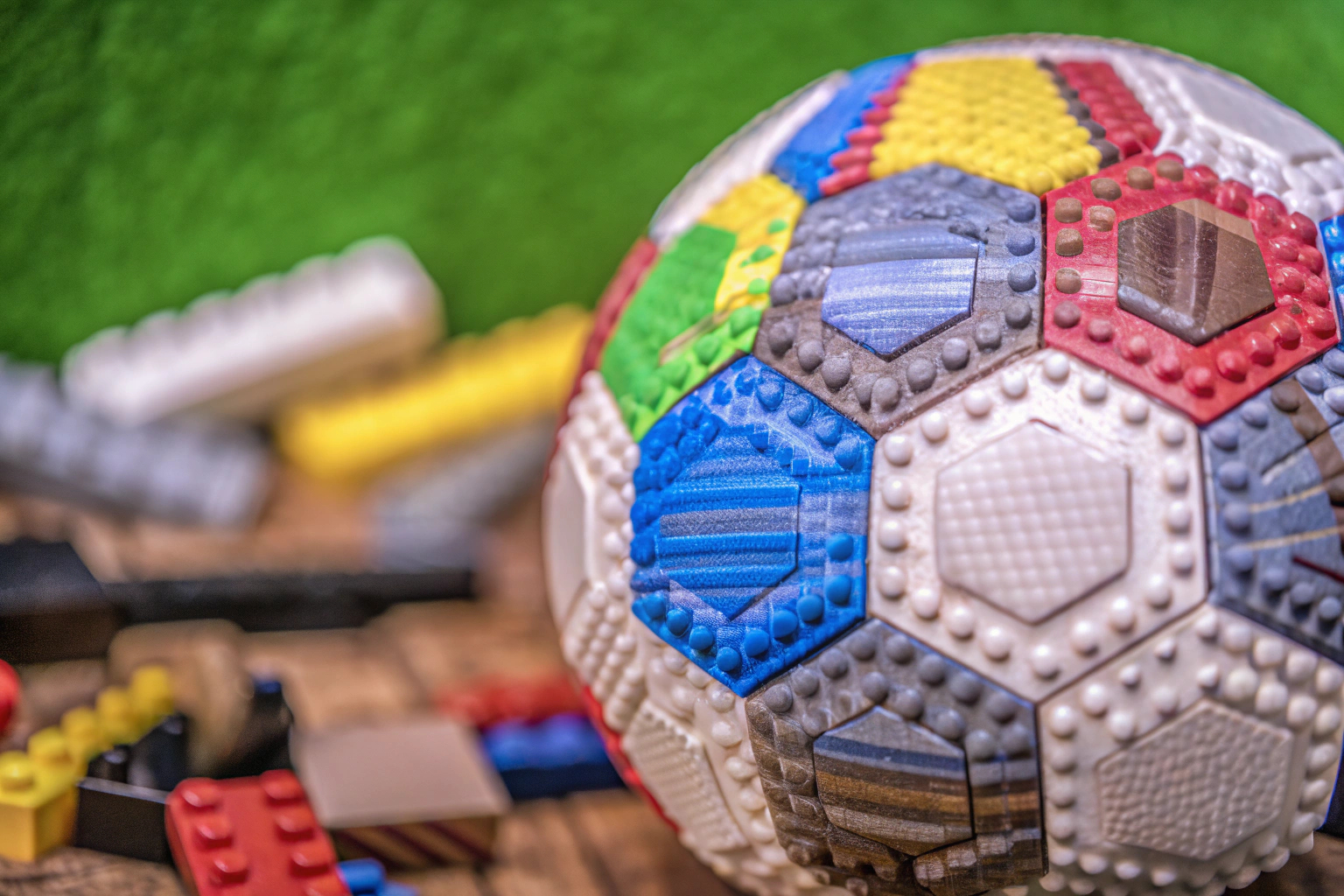 3D-Fußball aus Lego