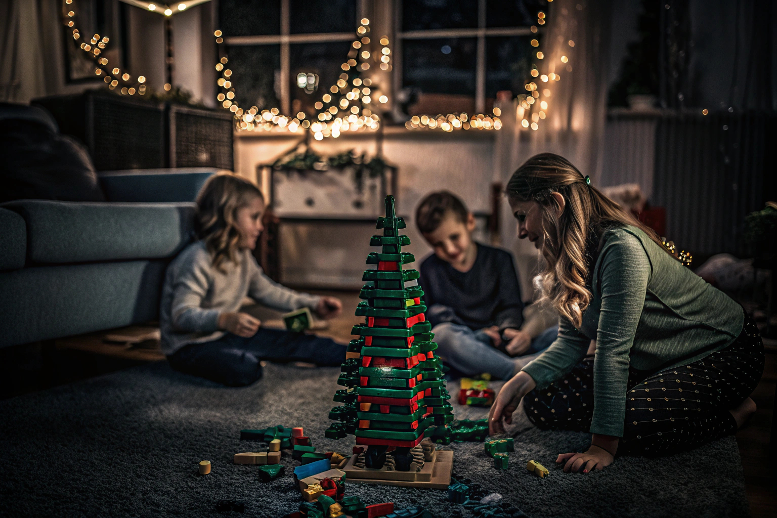 LEGO Weihnachtsbaum Bau